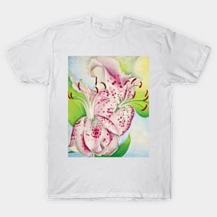 Georgia O'Keeffe Pink Spotted Lilies Art Print American Painter Vintage Poster American Modernism Precisionism T-Shirt